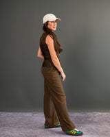 Lola Tie Blouse - Chocolate