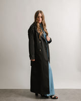 ICHI - Belted Trench Coat - Black - CoCapsules