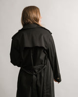 ICHI - Belted Trench Coat - Black - CoCapsules