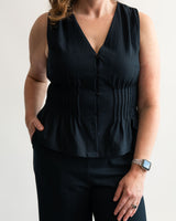 Lacey Pintuck Top