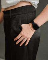 Black Satin Trousers