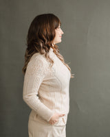 Birch Pointelle Sweater