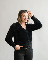 Fuzzy Knitted Cardigan