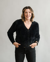 Fuzzy Knitted Cardigan