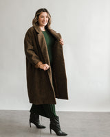 Boucle Midi Coat - Brown