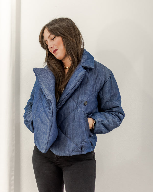  Molly Bracken - Quilted Chambray Jacket - CoCapsules