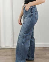 Hidden Jeans - Wide Leg Moto Jeans - CoCapsules