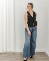 Hidden Jeans - Wide Leg Moto Jeans - CoCapsules