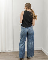 Hidden Jeans - Wide Leg Moto Jeans - CoCapsules