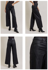 Hidden Jeans - Faux Leather Jeans - CoCapsules