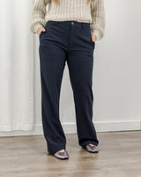 Mavi - Flat Front Trouser - Navy - CoCapsules