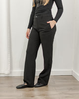 Mavi - Flat Front Trouser - Black - CoCapsules