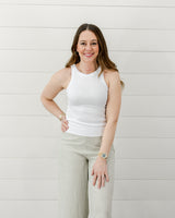 Mavi - Essential Crew Tank - White - CoCapsules