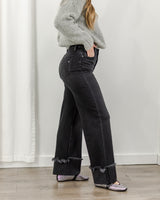 Hidden Jeans - Cuffed Dad Jeans - Charcoal - CoCapsules