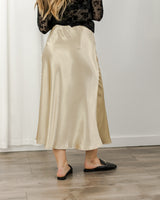 Molly Bracken - Golden Satin Skirt - CoCapsules