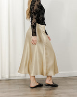 Molly Bracken - Golden Satin Skirt - CoCapsules