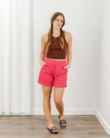  Molly Bracken - Linen Shorts - Pink - CoCapsules