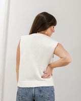 Molly Bracken - Sleeveless Sweater - Cream - CoCapsules