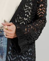 Saltwater Luxe - Black Knit Kimono - CoCapsules