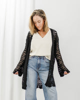Saltwater Luxe - Black Knit Kimono - CoCapsules