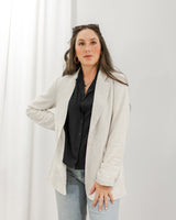 Molly Bracken - Linen Blazer - Natural - CoCapsules