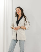 Molly Bracken - Linen Blazer - Natural - CoCapsules