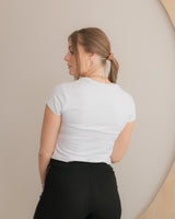 Glyder - Align Cropped Tee - White - CoCapsules