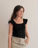 Molly Bracken - Flutter Sleeve Top - CoCapsules