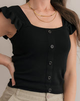 Molly Bracken - Flutter Sleeve Top - CoCapsules
