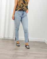 Hidden Jeans - Split Hem Skinny Jeans - CoCapsules