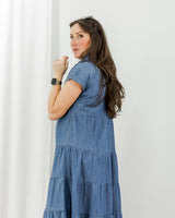 Molly Bracken - Chambray Tiered Dress - CoCapsules