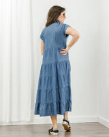 Molly Bracken - Chambray Tiered Dress - CoCapsules
