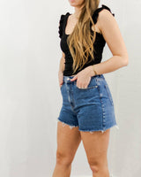 Rhythm - A-Line Denim Shorts - CoCapsules