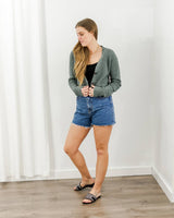 Rhythm - A-Line Denim Shorts - CoCapsules
