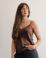 Satin Camisole - Brown