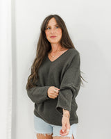 Rhythm - Adele Knit Top - Charcoal - CoCapsules