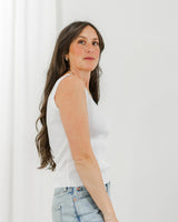 Molly Bracken - Knit Tank - White - CoCapsules