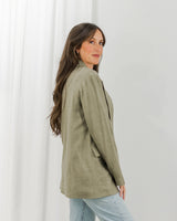 Molly Bracken - Linen Blazer - Khaki - CoCapsules