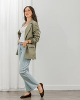 Molly Bracken - Linen Blazer - Khaki - CoCapsules