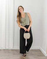 Molly Bracken - Linen Vest - Khaki - CoCapsules