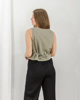 Molly Bracken - Linen Vest - Khaki - CoCapsules