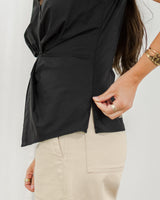 Greylin - Twist Front Shirt - CoCapsules