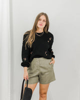 Saltwater Luxe - Tiny Rosette Sweater - CoCapsules