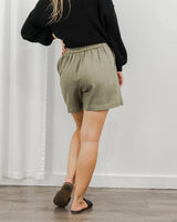 Molly Bracken - Linen Shorts - Khaki - CoCapsules