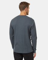 tentree - Men's Waffle Henley - Blue - CoCapsules