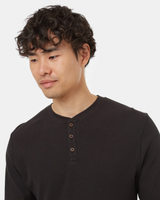 tentree - Men's Waffle Henley - Charcoal - CoCapsules