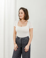 Saltwater Luxe - Short Sleeve Bodysuit - White - CoCapsules