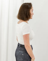 Short Sleeve Bodysuit - White