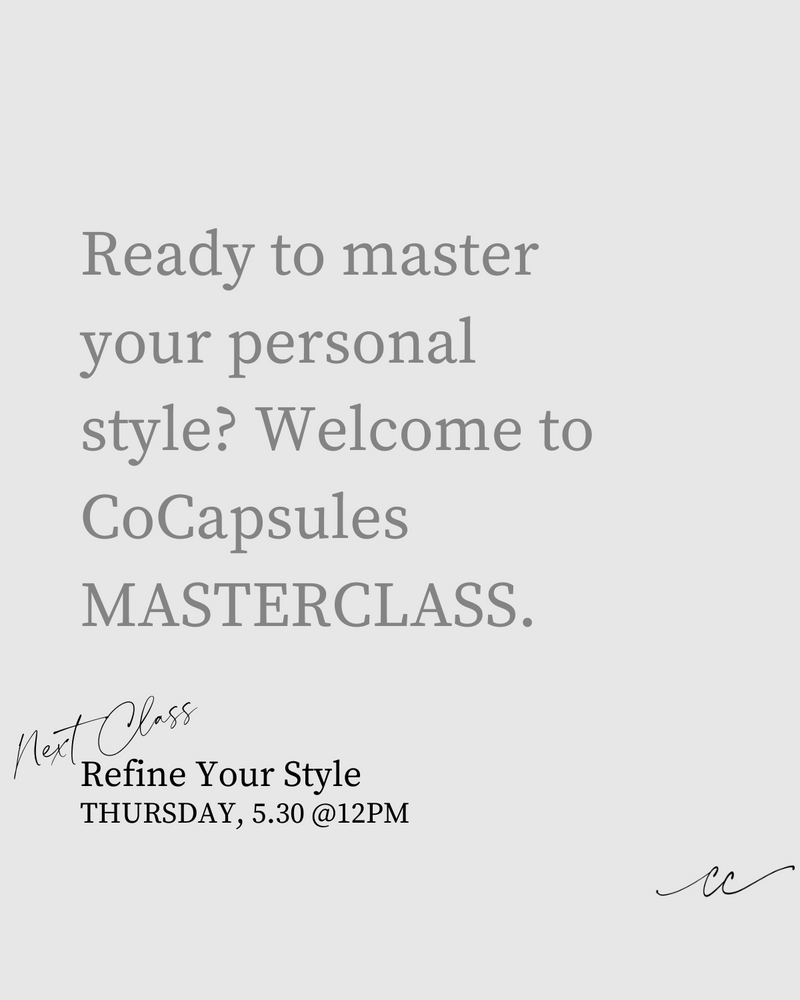  CoCapsules - Masterclass I : Refine Your Style - CoCapsules