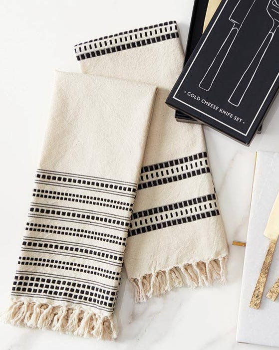 Tea Towels - Natural & Black